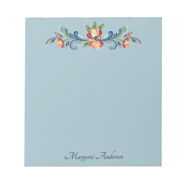 Bloc De Notas Azul rosante y rojo (Frente)