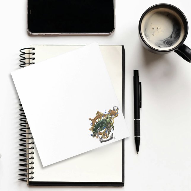 Bloc De Notas Azul verde de tortuga marina (Subido por el creador)