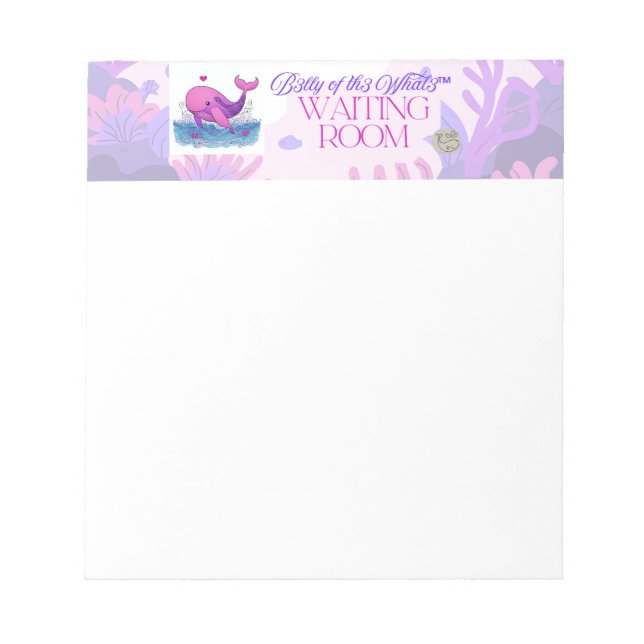 Bloc De Notas B3lly of th3 Whal3 Waiting Room notepad  (Frente)