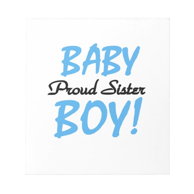 Bloc De Notas Baby Boy Orgulloso Sister Gifts (Frente)