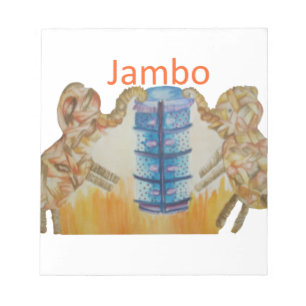 Bloc De Notas Baby Kids Jambo Jumbo Elephants Design