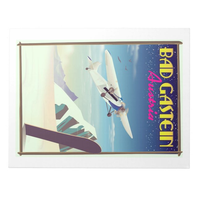 Bloc De Notas Bad Gastein Austria Snowboarding poster (Frente)