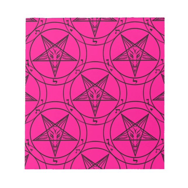Bloc De Notas bafometa rosa (Frente)