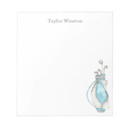 Bloc De Notas Bag de golf de color de agua Notepad