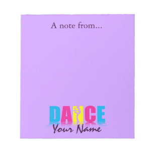Bloc De Notas Bailarín personalizado de la danza