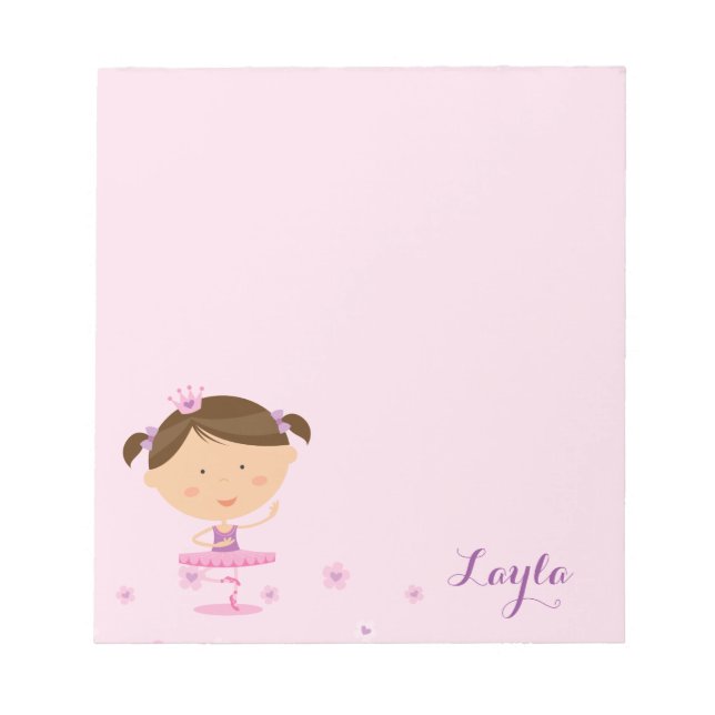 Bloc De Notas Bailarina Cute Ballerina Chica Notepad (Frente)