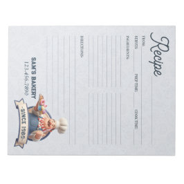 Bloc De Notas Bakery Pastry Chef Baking Recipe Page Cookbook