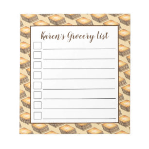 Bloc De Notas Baklava dulce filo dulce postre de miel pastelería