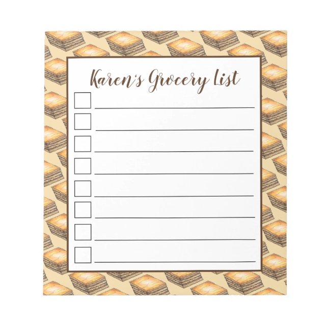 Bloc De Notas Baklava dulce filo dulce postre de miel pastelería (Frente)