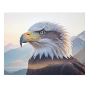 Bloc De Notas Bald Eagle Doble Exposición Naturaleza animal Wild
