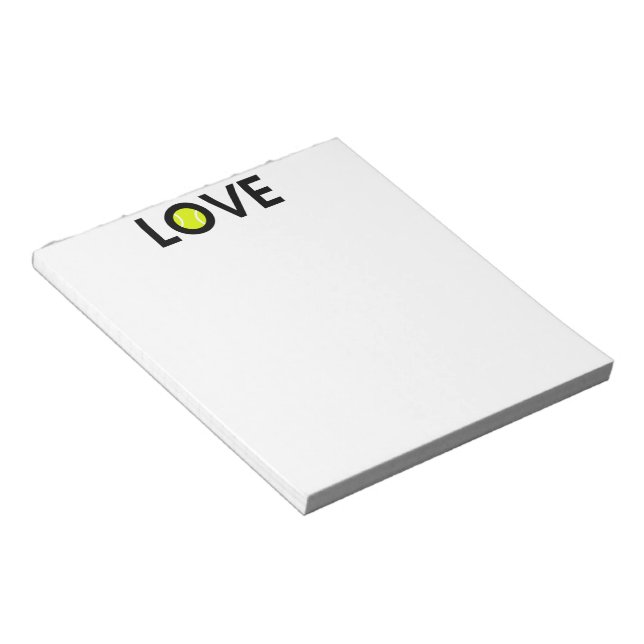 Bloc De Notas Ball de tenis LOVE Notepad (Lado Derecho)