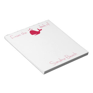 Bloc De Notas Ballena de Glow_Red del océano personalizada