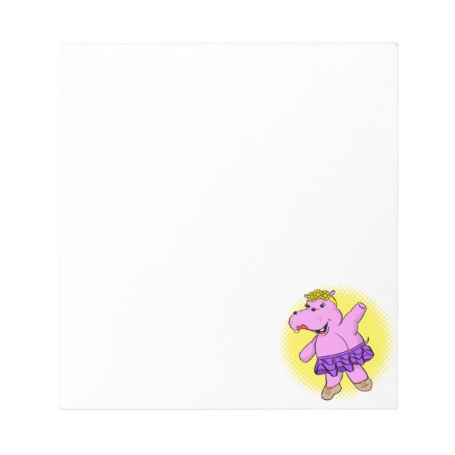 Bloc De Notas Ballerina Hippo con Tutu (Frente)