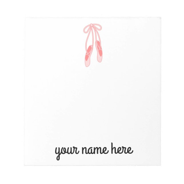 Bloc De Notas Ballerina Notepad personalizada para Chicas (Frente)