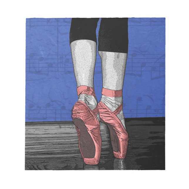 Bloc De Notas Ballet bailarín zapatos (Frente)