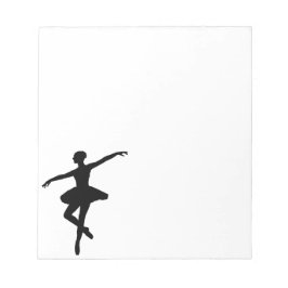 Bloc De Notas Ballet simple Ballerina Blanca Negra
