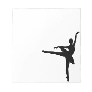 Bloc De Notas Ballet simple Ballerina Blanca Negra