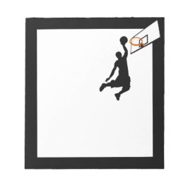 Bloc De Notas Baloncestista Silhouette Slam Dunk