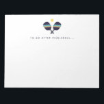 Bloc De Notas Baloncesto Por Hacer Después Del Notepad Del Jugad<br><div class="desc">Este bloc de notas presenta un patrón vibrante y divertido con remo de pelotas a rayas. En tonos azules, verdes y amarillos El texto dice "Hacer después de la pelota de póllebol... " pero es personalizable con una frase o nombre de su elección. Hace un gran regalo para los jugadores...</div>