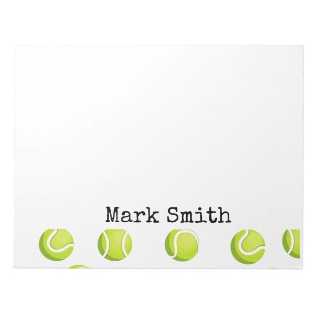 Bloc De Notas Balonmano de tenis con el nombre Notepad (Frente)