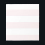 Bloc De Notas Bandas anchas - Blanco y rosa pálido<br><div class="desc">¡Las rayas son verdaderos clásicos! Son uno de los patrones eternos que se pueden usar para cualquier tipo de producto. Estas franjas rosa y blanco pálido son sólo una de las muchas opciones disponibles en mi colección de rayas en varias combinaciones de colores y patrones de rayas. Si quieres obtener...</div>