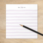 Bloc De Notas Bandas de color de agua malva Nombre del profesor<br><div class="desc">Nota personalizada con un personalizado monograma inicial y encabezado de nombre sobre un fondo de banda de color rosa claro. Perfecto para regalos de profesores o papelería personal para su oficina en casa! Utilice las herramientas de diseño para cambiar los tipos de letra y los colores del texto o para...</div>