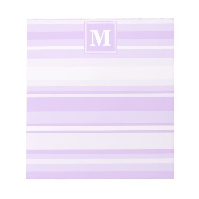 Bloc De Notas Bandas de lilac monogramo (Frente)