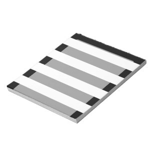 Bloc De Notas Bandas Horizontal Negra Y Blanca