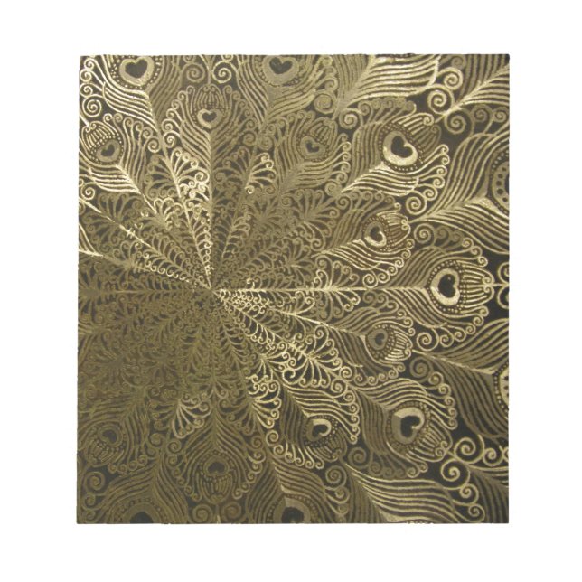 Bloc De Notas Bandeja metalizado Peacock (Frente)