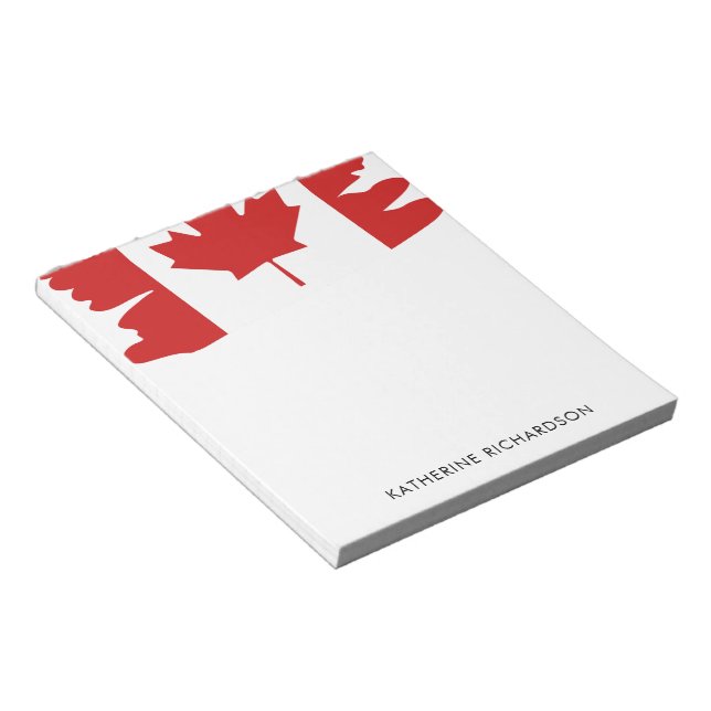 Bloc De Notas Bandera canadiense personalizada (Lado Derecho)