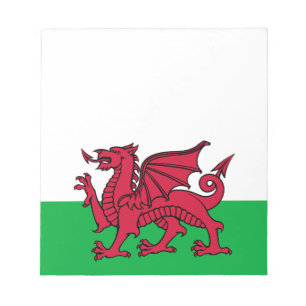 Bloc De Notas Bandera Celta del Dragón Rojo de Gales & Galés