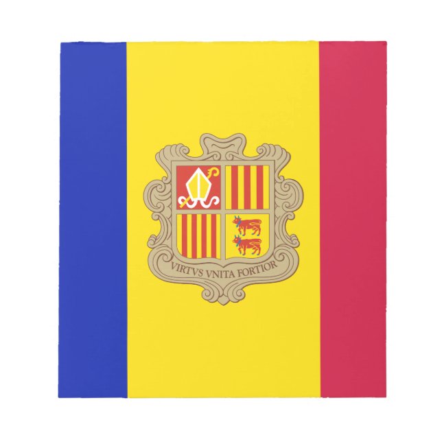 Bloc De Notas Bandera de Andorra Patriótica (Frente)