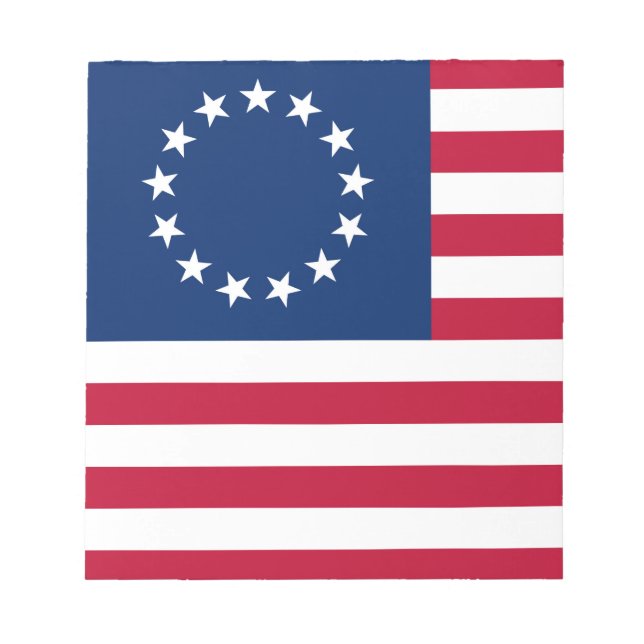 Bloc De Notas Bandera de Betsy Ross en Estados Unidos (Frente)