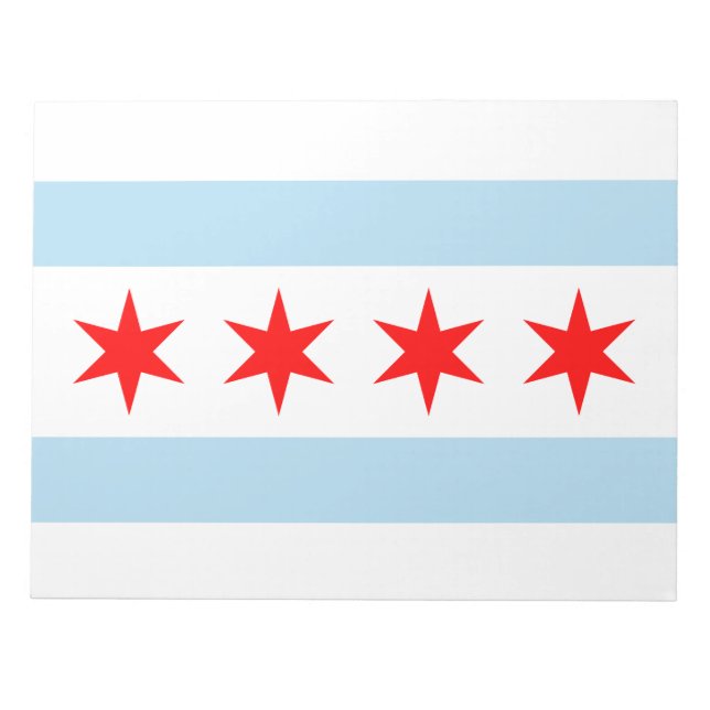 Bloc De Notas Bandera de Chicago (Illinois) (Frente)