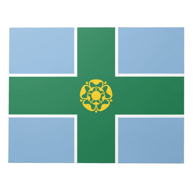 Bloc De Notas Bandera de Derbyshire (condado de Inglaterra, Rein (Frente)