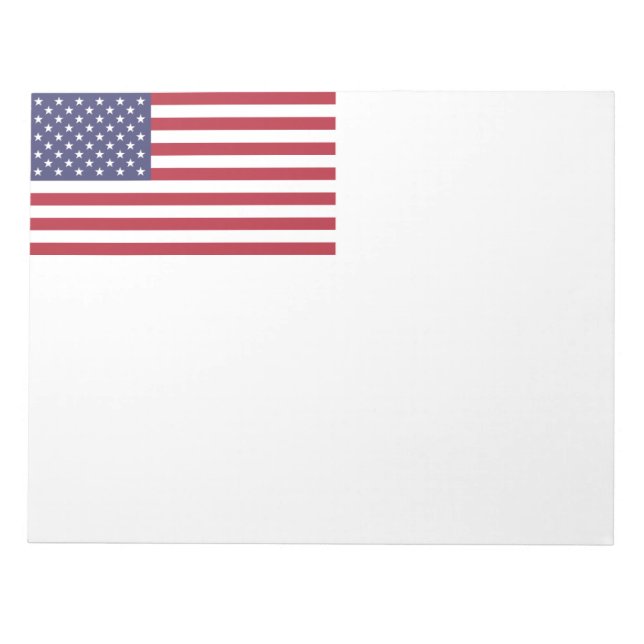 Bloc De Notas Bandera de Estados Unidos blanco rojo y azul (Frente)