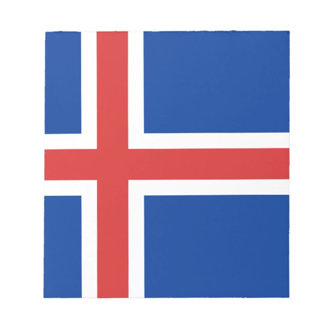 Bloc De Notas Bandera de Islandia (Frente)