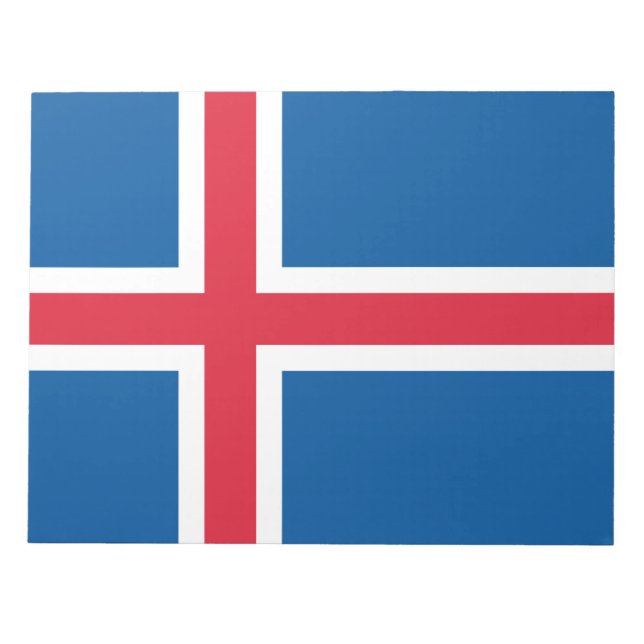 Bloc De Notas Bandera de Islandia (Frente)