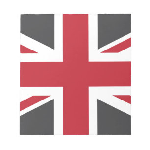 Bloc De Notas Bandera de la Unión Roja Gris de Guay Jack British