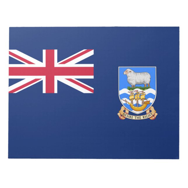 Bloc De Notas Bandera de las Islas Falkland (Territorio Británic (Frente)