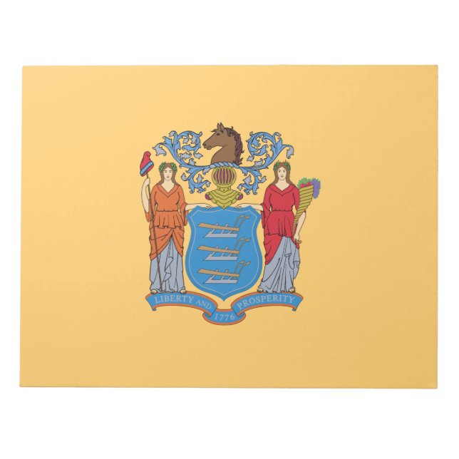 Bloc De Notas Bandera de Nueva Jersey (Frente)