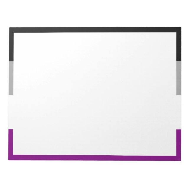 Bloc De Notas Bandera de Orgullo Asexual (Frente)