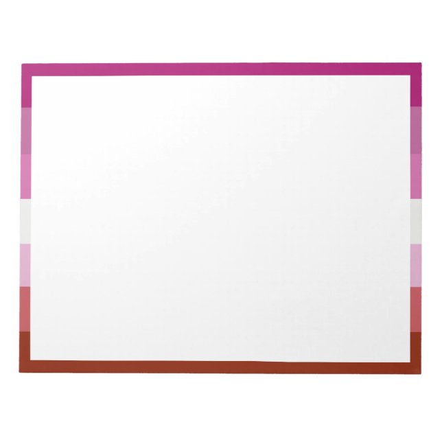 Bloc De Notas Bandera de Orgullo Lésbico (Origen) (Frente)