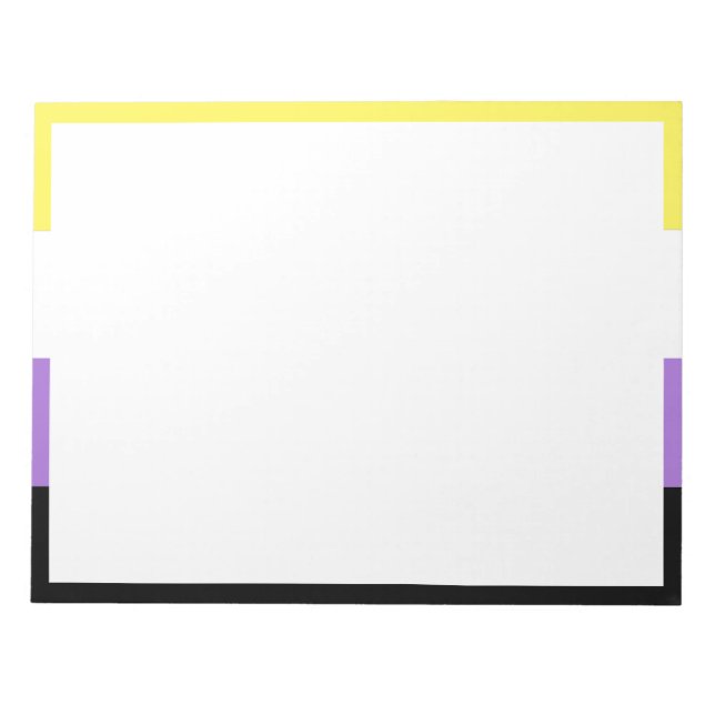 Bloc De Notas Bandera de orgullo no binario (Frente)