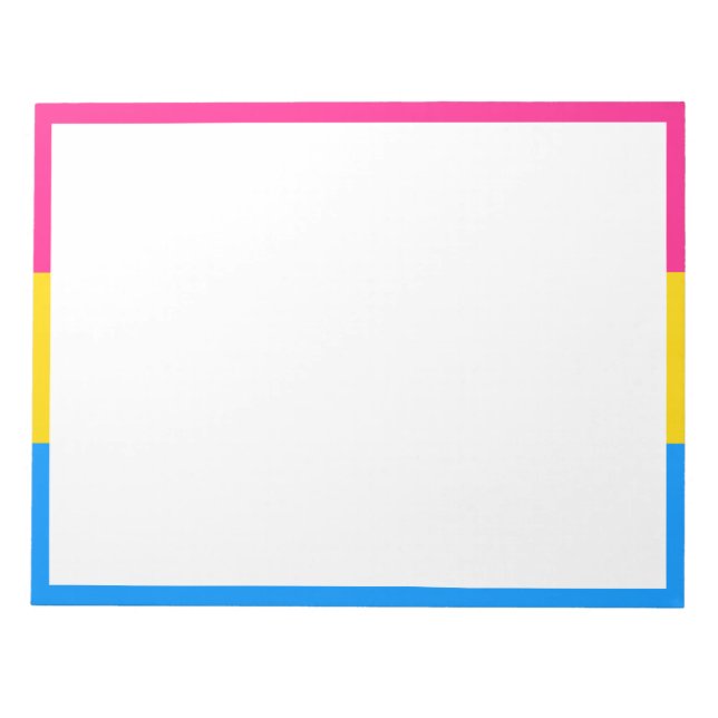 Bloc De Notas Bandera de Orgullo Pansexual (Frente)