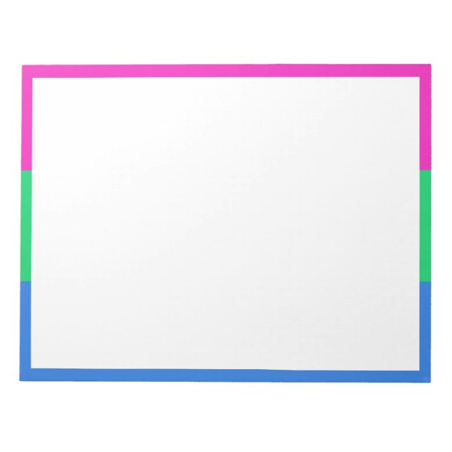 Bloc De Notas Bandera de orgullo polissexual (Frente)