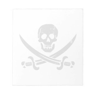 Bloc De Notas Bandera de pirata de Juan Rackham (calicó Jack)