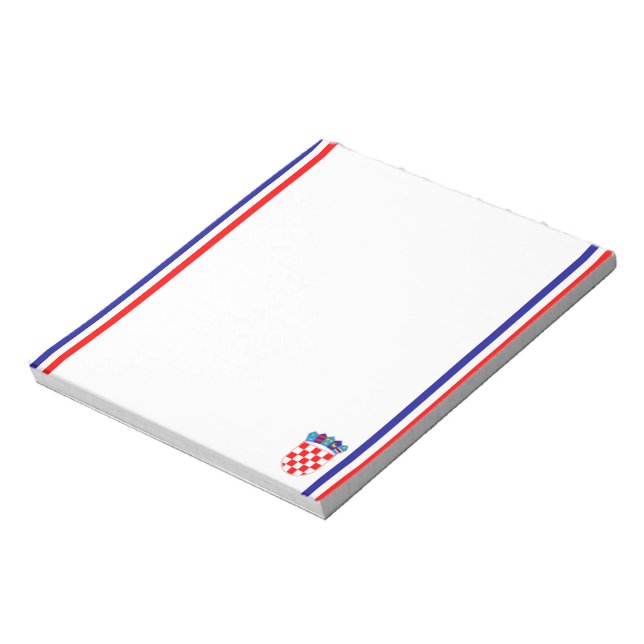 Bloc De Notas Bandera de rayas croatas (Lado Izquierdo)