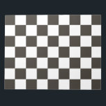 Bloc De Notas Bandera de verificación (negro y blanco) (patrón d<br><div class="desc">Este diseño presenta una bandera de verificación en blanco y negro que se utiliza normalmente en las carreras de motores para indicar el acabado. La bandera se asocia a menudo con el ganador de una carrera, ya que son los primeros en conducir más allá de la bandera a cuadros. El...</div>