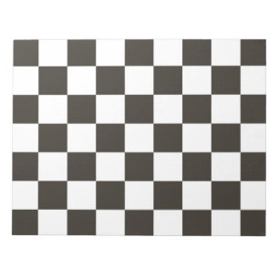 Bloc De Notas Bandera de verificación (negro y blanco) (patrón d